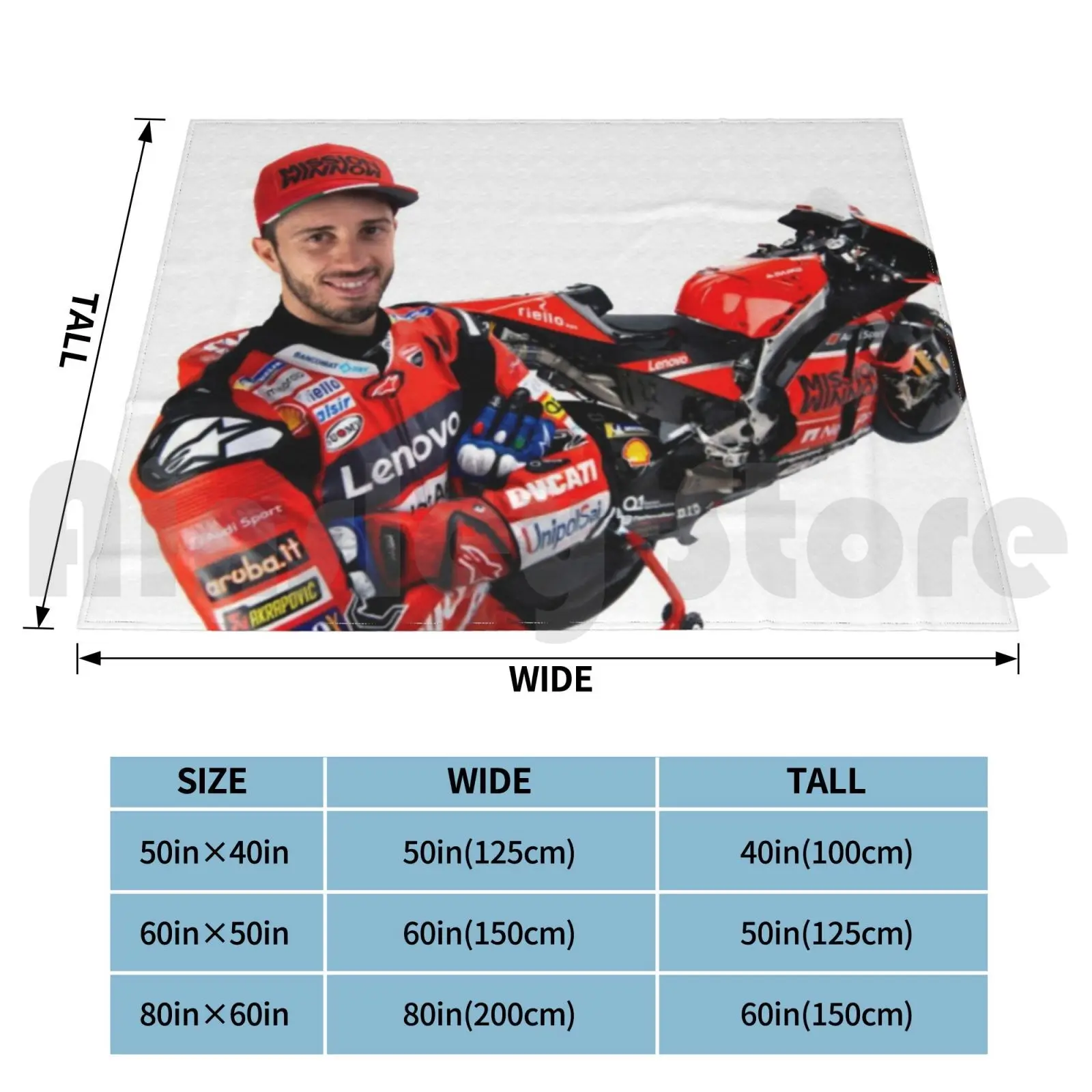 Andrea Dovi Dovizioso Blanket Fashion Custom Andrea Dovizioso Dovi El Maverick Mave Vinales Tournament