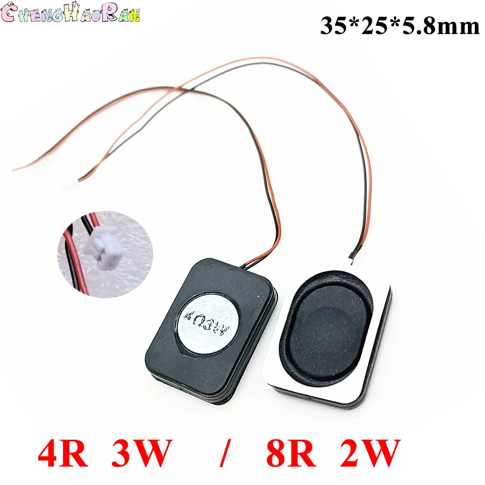 

1PC 4 ohm 3w 8 ohm 2W watt speaker square small cavity notebook computer 2535 ultra-thin box speaker 4R 8R 3W 2W 35*25*5.8MM