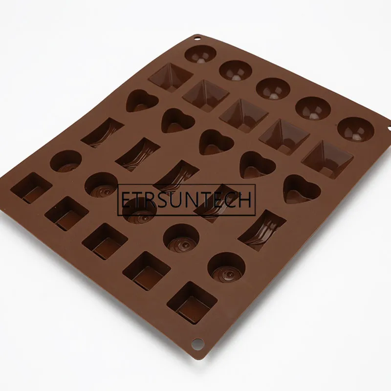 80pcs 30 Grids 3D Silicone Chocolate Mold Baking Tools Non-stick Silicone Cake Mold Jelly and Candy Mold