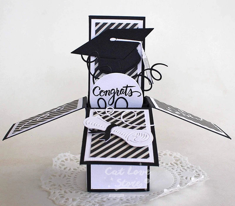 Bachelor Cap Graduation Hat Metal Cutting Dies Scrapbooking Stencil Die Cuts Card Making DIY Craft Embossing New Dies For 2019