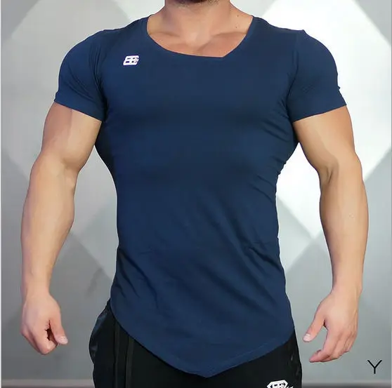 Summer fitness sports short-sleeved casual clothing stretch tight training T-shirt compression clothing quick-drying wicking