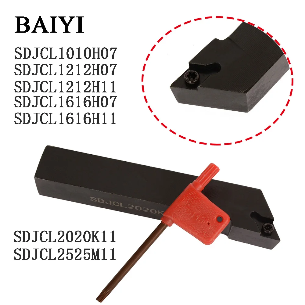 SDJCL1010/SDJCL1212/SDJCL1616/SDJCL2020/SDJCL2525 H07/K11 Sử Dụng Carbide Lắp DCMT/DCGT dụng cụ quay rau SDJCL