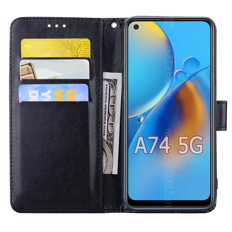 Flip Case For Oppo A74 5G Cover CPH2197 Phone Protective Shell Funda On Oppo A 74 5g Case Wallet Stand Leather Book Etui Hoesje