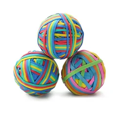 TOR Colorful Strong Elastic Rubber Band Loop 100g School Stationery Office Rubber Band Ball Super stretch Assorted Color