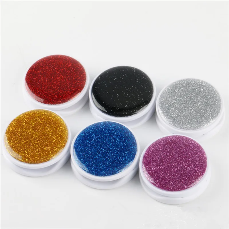 1pcs Glitter epoxy glue round pocket mobile phone folding stretch bracket Phone Holder