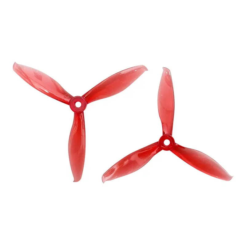 2 Pairs Gemfan Flash 5149 5mm Mounting Hole 3-blade Propeller Compatible for POPO System  RC Models Multicopter Blue Orange