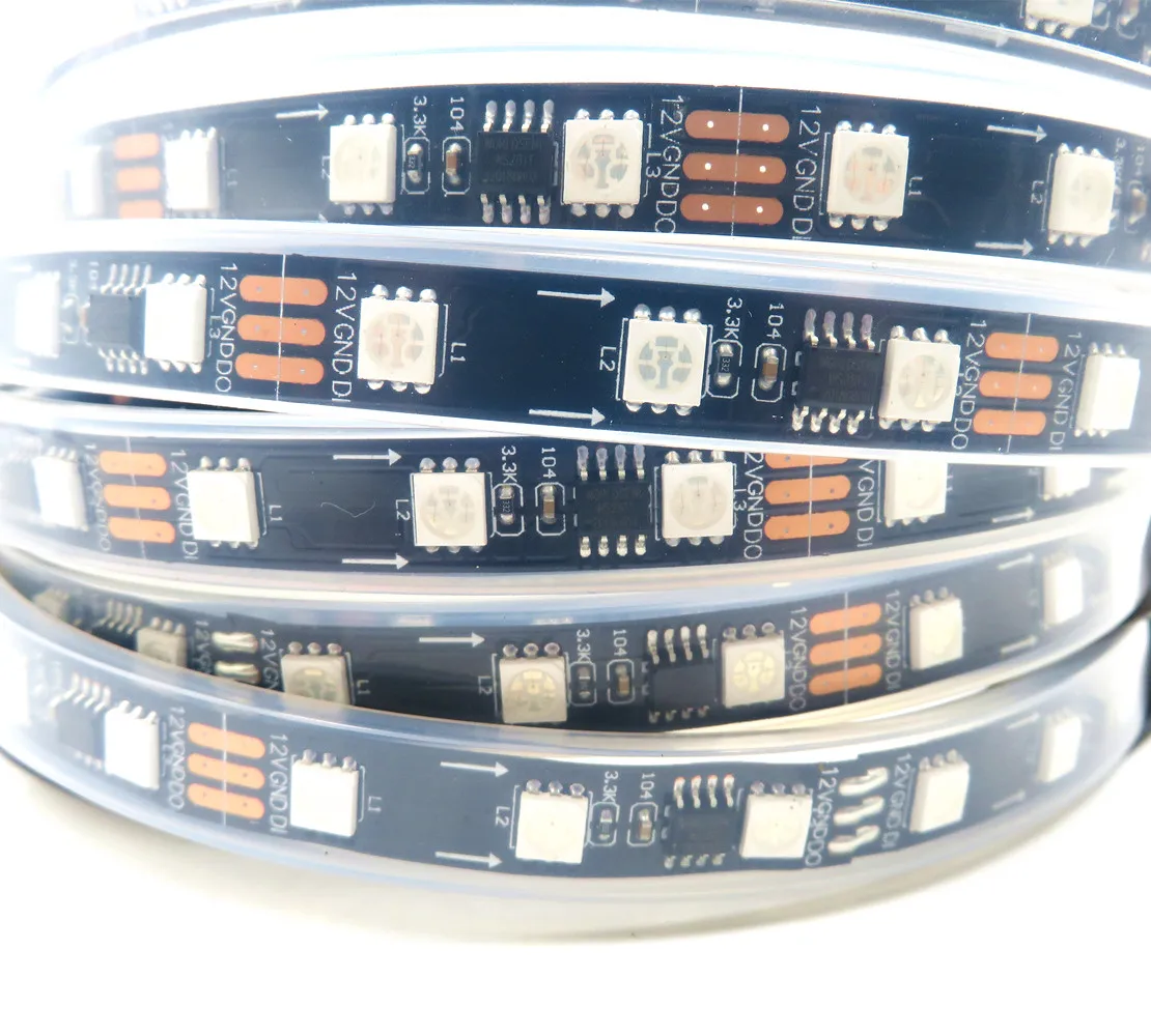 5050 Addressable WS2811 RGB Pixel LED Strip 300leds 5m/Roll With JST/13.5/18.5/Xconnect Connector Silicon Tube IP66 Waterproof