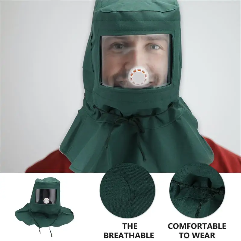 Sand Hood Sandblasting Mask Hoods Cap Sandblaster Face Anti Gear Dust Shield Hazmat Suit Equipment Shawl Full Protective Blast