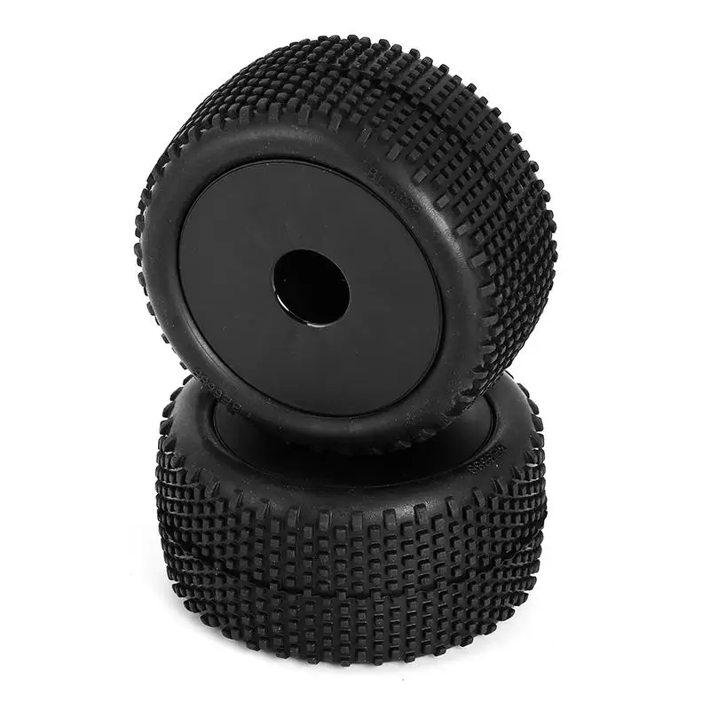 LC Racing L6249 1/14 Pre-mounted Heavy Duty Block Pin Truggy Tires (Black 2pcs)