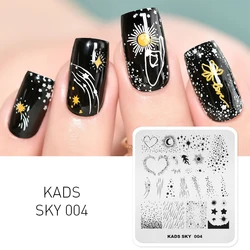 1pc Nail Stamp Plates Nail Art Plate Flower Leaves Line Pattern Design Image Stamp Template for Nail Printing Stencil DIY Tools