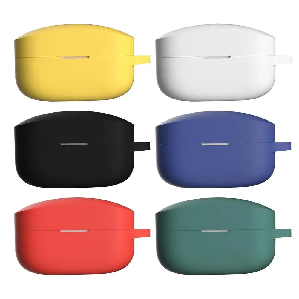 Силиконовый чехол с защитой от царапин, защитный чехол для беспроводных наушников SONY, жидкий силиконовый чехол с защитой от пота и карабином