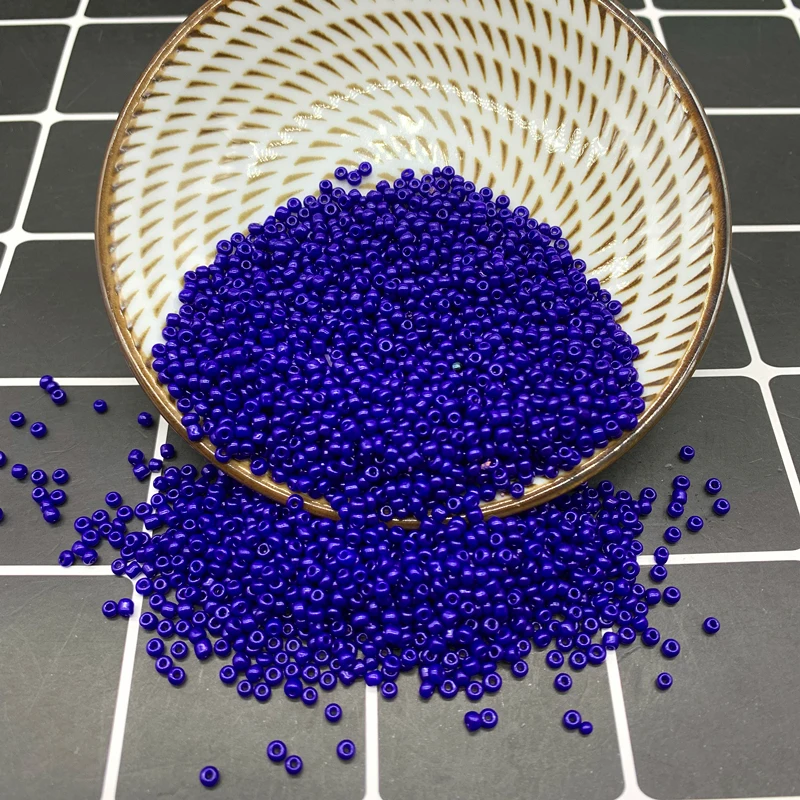 New 2 3 4mm Size Glass With Seed Spacer beads Jewelry Making Fitting For DIY Blue