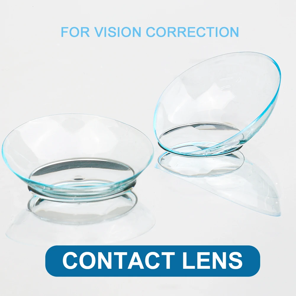 Contact Lenses with Diopters Prescription Contact Lens Minus for Vision Correction 2Pcs Clear Lenses for Myopia Yearly Soft Lens