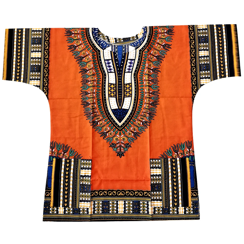 (Fast shipping) New fashion design african traditional printed 100% cotton Dashiki T-shirts for unisex (MADE IN THAILAND)