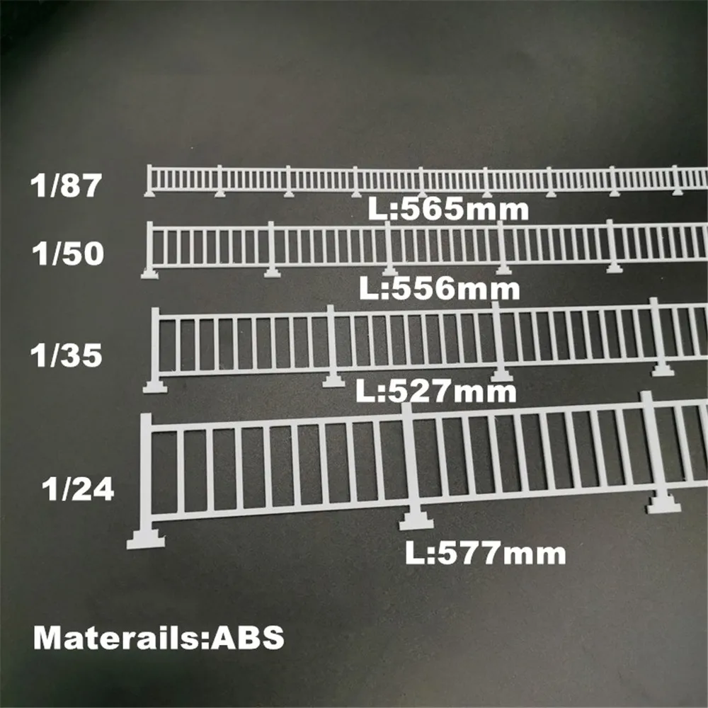 

5pcs/Lot 1/87 1/50 1/35 1/24 DIY Scale Modeling Materials Isolation Guardrail Fence Protection Railing Ho Train Layout