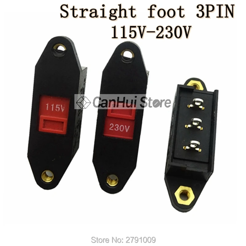 5PCS 3PIN 6PIN voltage conversion switch 110 v - 220 - v bending straight the feet 115 v to 230 v slide switch Toggle switch