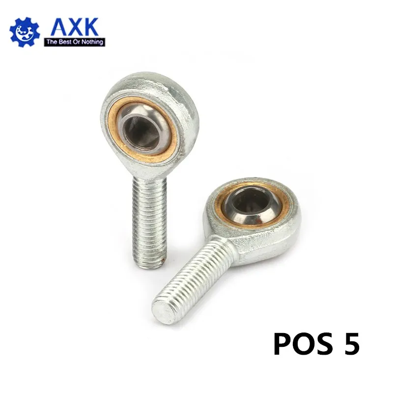 

POS5 10pcs Free shipping POS5 5mm right hand Inlaid line rod ends with male thread Spherical plain bearing