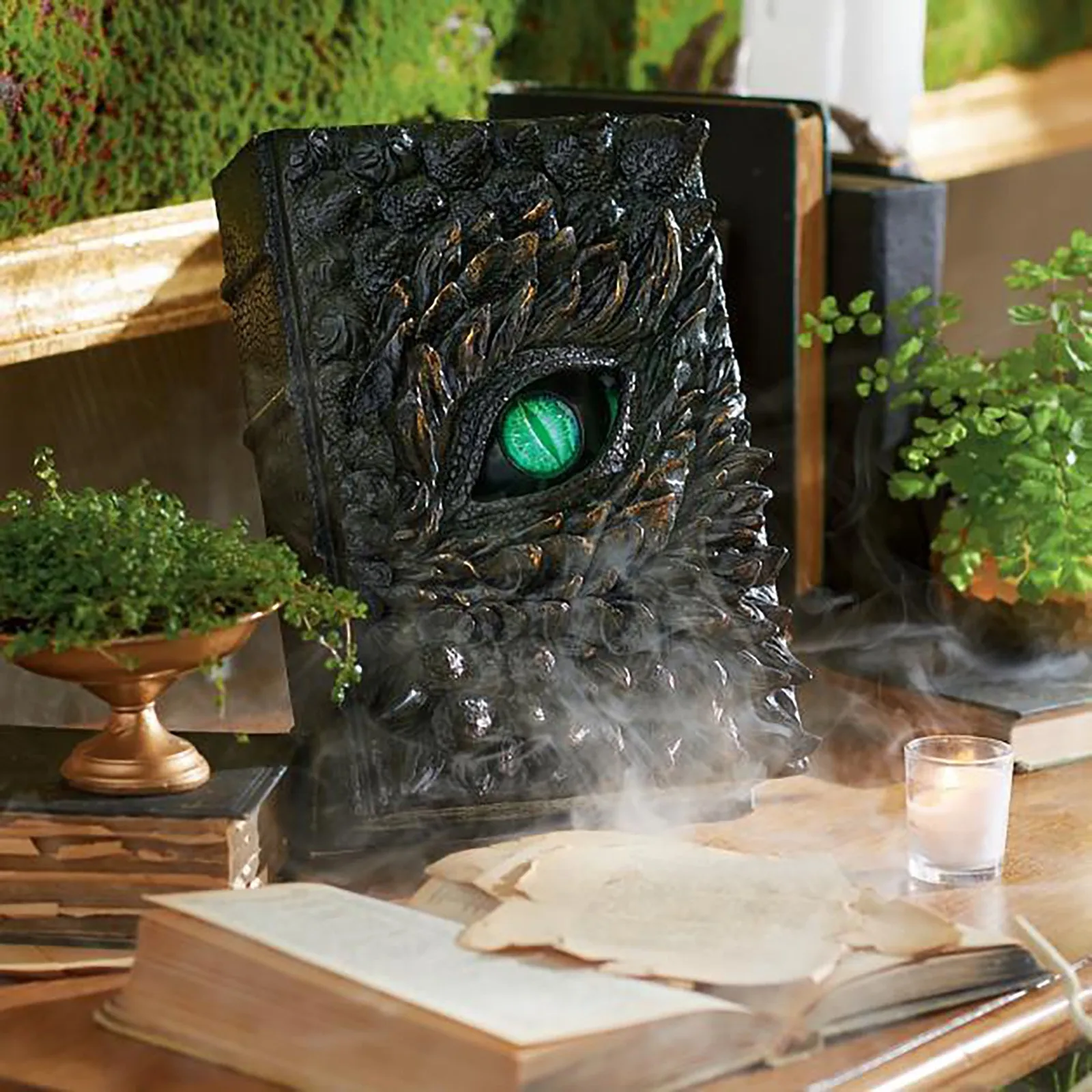 Deluxe Animated Dragon Book Exquisite Household Resin Ornaments Luxury Animated Dragon Book Halloween Decorations Art Gifts#g3