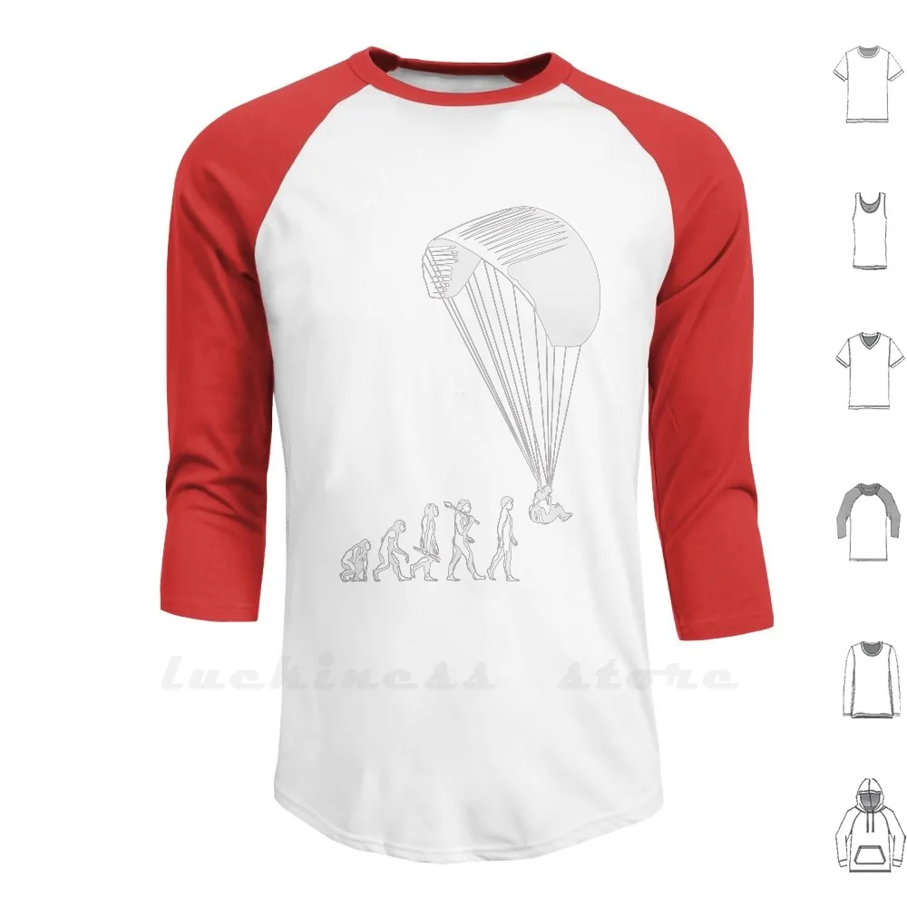 Paragliding Evolution Long Sleeve Cotton Sports Fly Jumping Nova Paragliding Parachute Parachutist Paragliding Parody