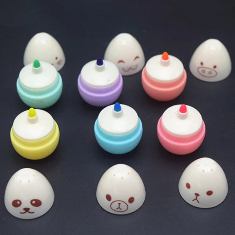 6Pcs/Lot Creative Mini Egg Modeling Highlighter Kawaii Color Marker Pen Students Stationery Gifts Office School Supplies Mаркеры