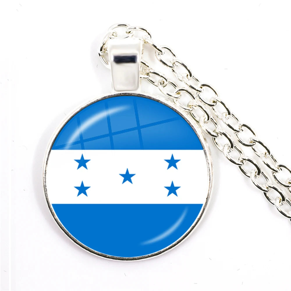 Sardova,Nicaragua,Mauritius,Honduras,Haiti,Togo,Bhutan,Belarus,Belize National Flag Glass Cabochon Pendant Necklace Jewelry Gift