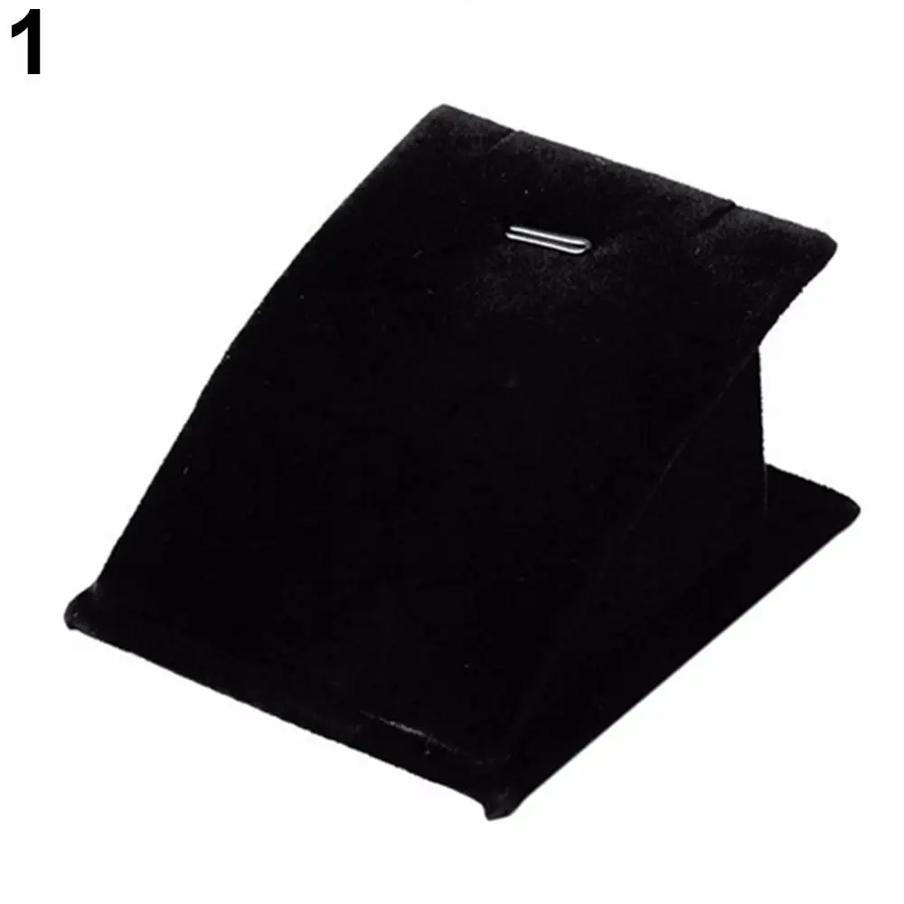 1Pc Jewelry Stand Holder for Counter Show Props Pendants Necklaces Chains Gifts Organizer Velvet Mini Protable Display Rack