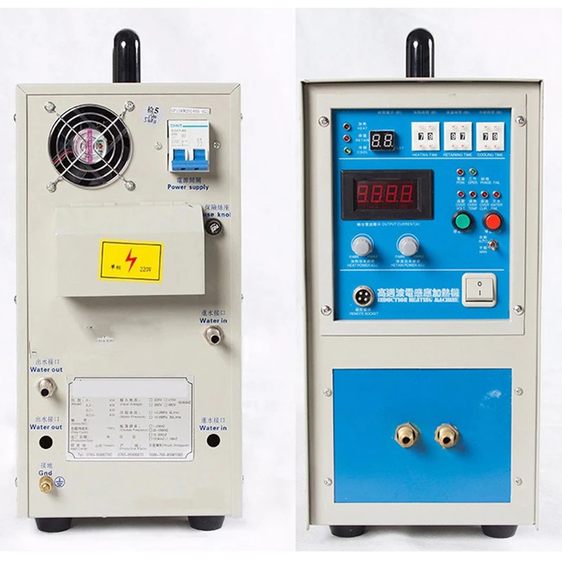 Imagem -03 - Fornalha de Derretimento do Ouro de Prata do Calefator da Indução de Alta Frequência da Máquina de Aquecimento por Indução de 35kw Grande Potência Zvs