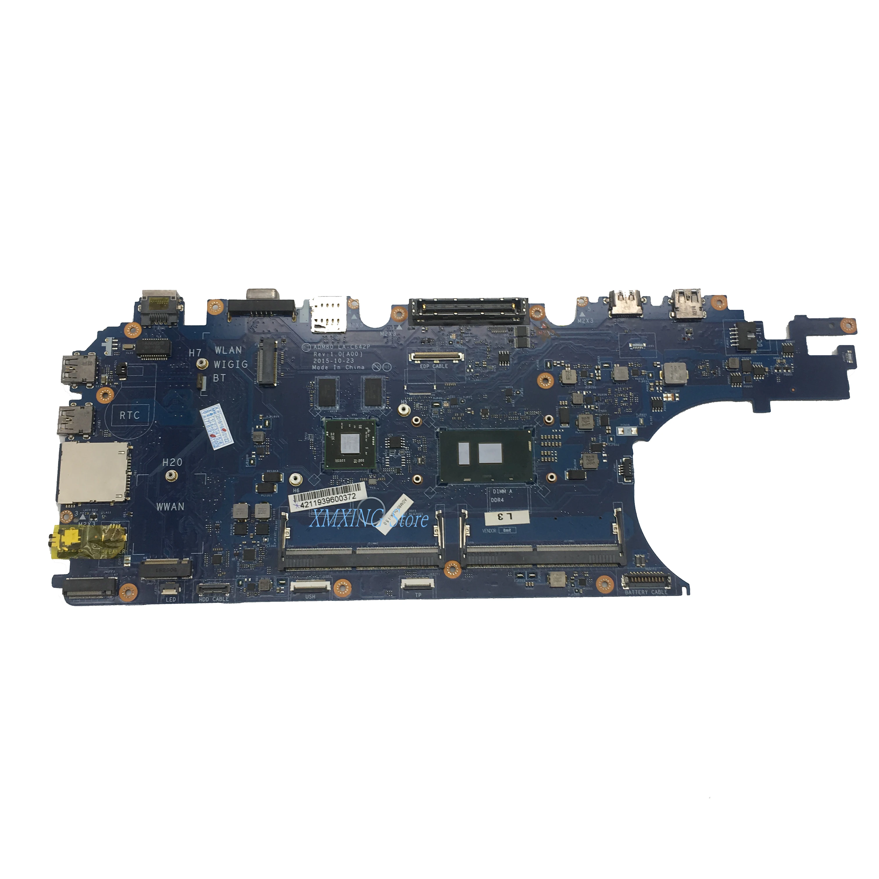 

FULCOL For DELL Latitude E5570 5570 Laptop motherboard SR2F1 I7-6600U CPU LA-C642P CN-0J1PDD 0J1PDD J1PDD Tested 100% work