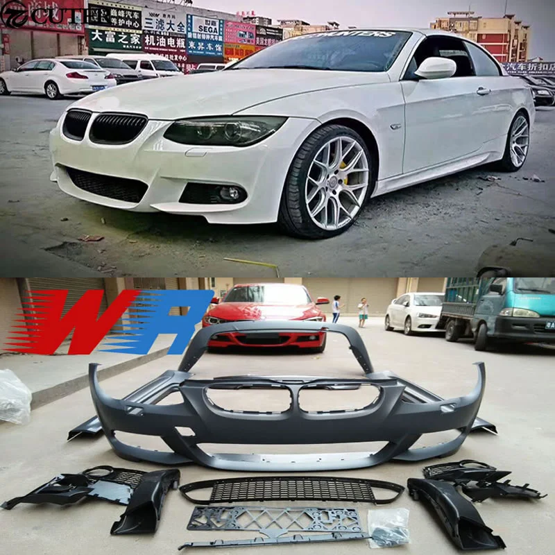 E92 E93 3 Series M-tech Car Body Kit Pp Unpainted Front Bumper Rear Bumper for Bmw E92 E93 325i 330i 335i 10-12