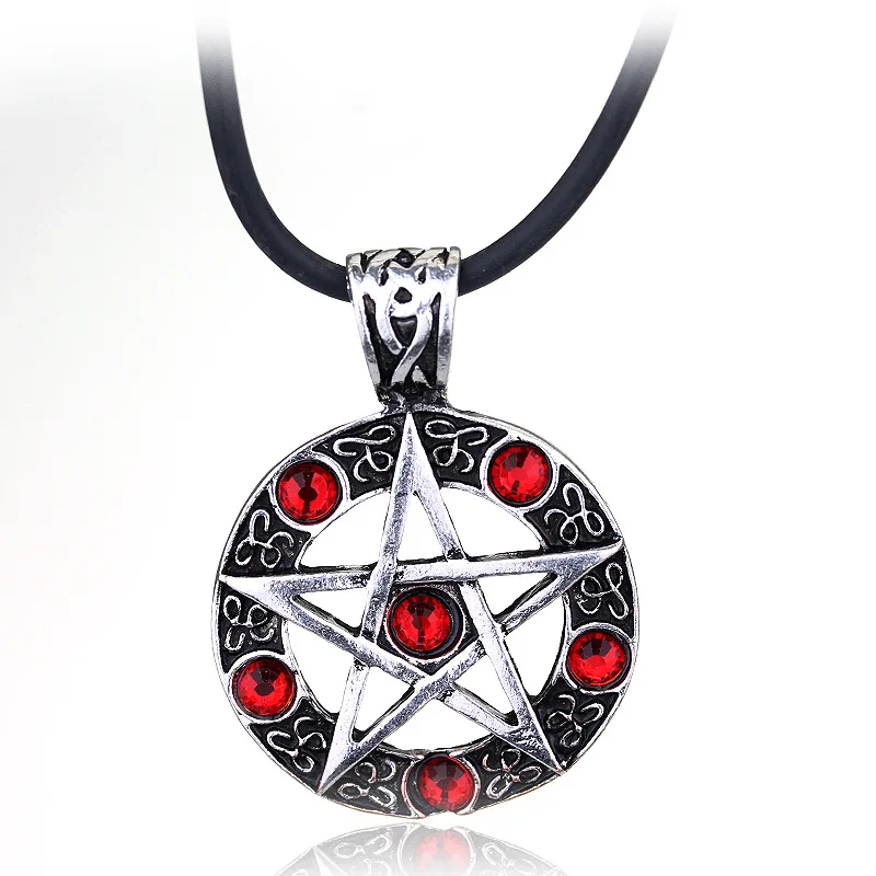 TV Series Supernatural License Plate KANSAS KAZ 2Y5 Necklaces Dean Sam Winchester Pentacle Pentagram Amulet Pendant Necklace