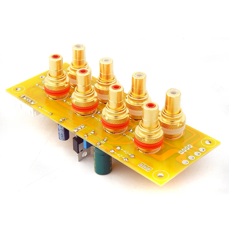 4CH select 1 RCA input Source Selector board for Hi-End Audio Amplifier Preamplifier DIY Kit assembled board 4 ways in 1 output