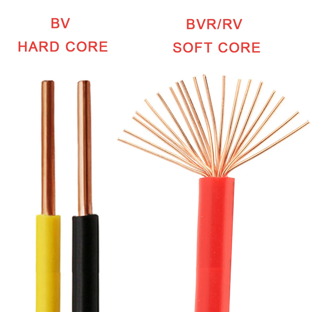 5 metre sert/esnek/yumuşak elektrik teli saf bakır tek çekirdekli elektronik kablo 0.3/0.4/0.5/0.75/1/1.5 kare elektrik telleri