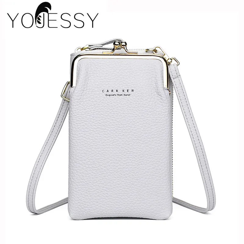 

YOJESSY Gray Phone Bag Crossbody Bag Shoulder Cellphone Bag Fashion Card Holder Mini Crossbody Bag for Women