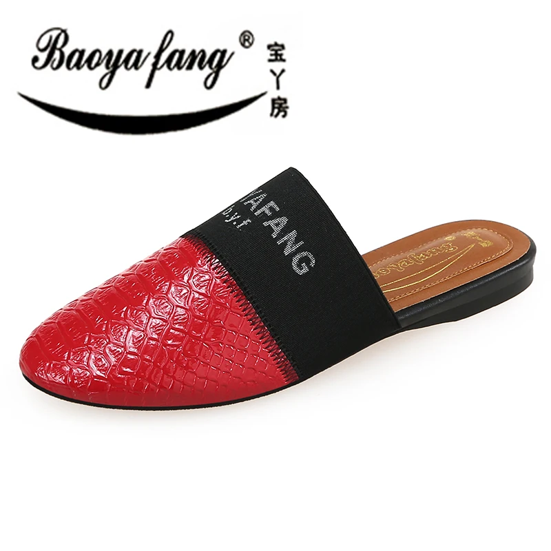 BaoYaFang 2020 New arrival shoes Woman silver/black Summer shoes fashion shoes for woman ladies Flat shoe