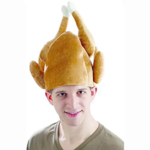 Women Men Hat Turkey Thanksgiving Hat Novelty Cooked Chicken Bird Secret Santa Fancy Dress