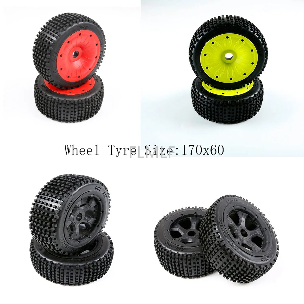 

Sealed Frame Small Wheel Nail Tire Assembly Kit Fit for 1/5 Losi 5ive-t Rovan LT King Motor x2 BAJA 4WD SLT