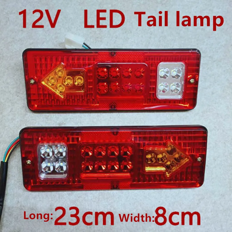 2X 12-60V 17LED Car Trailer Truck Rear Tail Lights For Car Trailer Lorries Truck Turn Signal Lamp Reversing Lights Stop Tailight