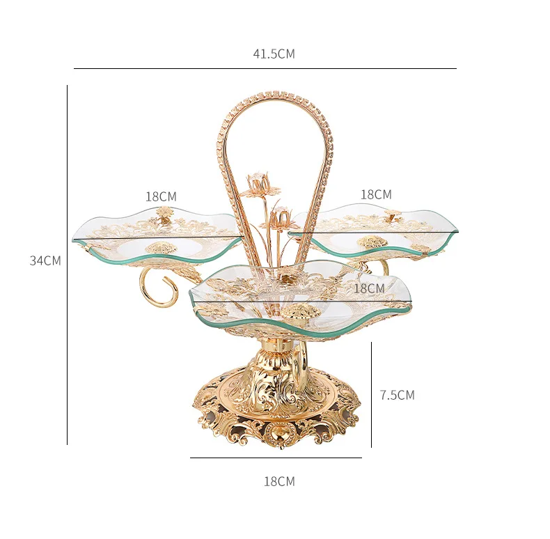 2020 New Glass Fruit Bowl Light Luxury Creative Home Living Room Hotel Tea Table Crystal Fruit Bowl Wholesale