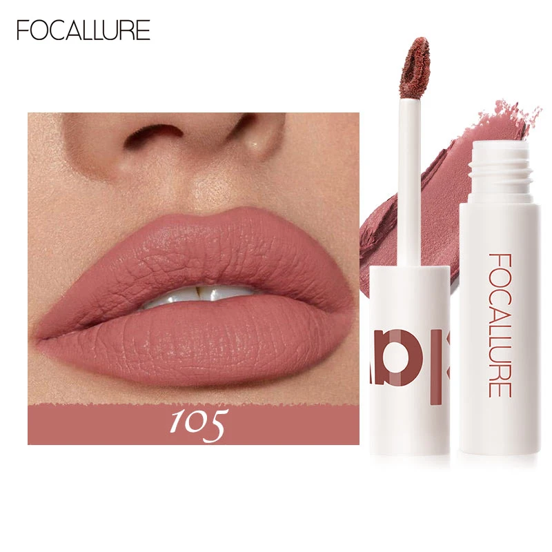 FOCALLURE Matte Lipstick Lipclay Lipcream Velvet Waterproof Longlasting Dual-use Lip and Cheek Professional Makeup