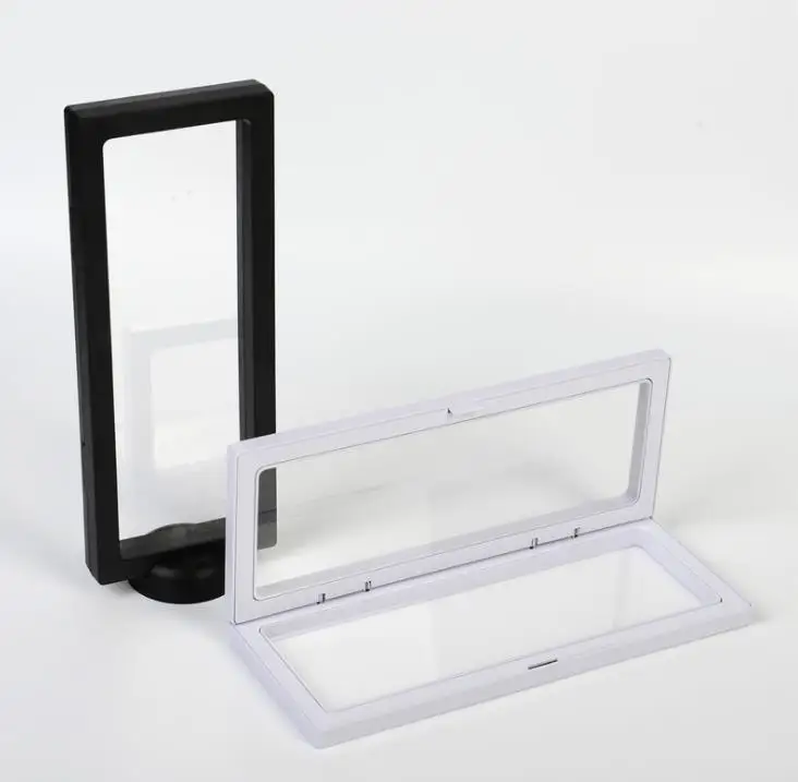 100pcs Jewelry Display Framed White/Black Elastic Membrane Floating Jewellery Storage Case Necklace Pendant Stand Holder SN2121