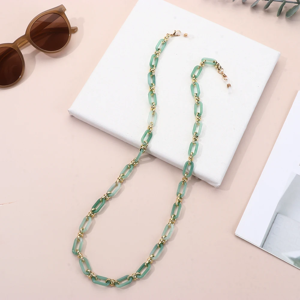 Multicolor Acrylic Sunglasses Lanyard Necklace Women Trendy Candy Color Glasses Chain Eyewear Hanging Rope Fashion Accessories