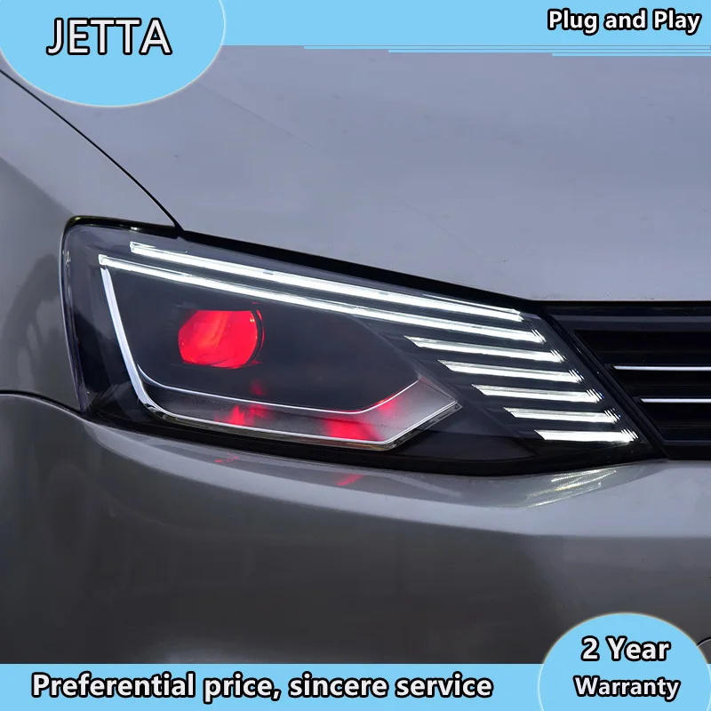 

Автомобильный Стайлинг для фар VW Jetta 2011-2018 Jetta mk6 светодиодные фары динамический сигнал светодиодный ные Drl Hid Биксеноновые автомобильные аксессуары