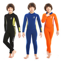 ZCCO 2.5MM neoprene children's wetsuit Boys long-sleeved diving suit winter thermal swimsuit surfing snorkeling one-piece set