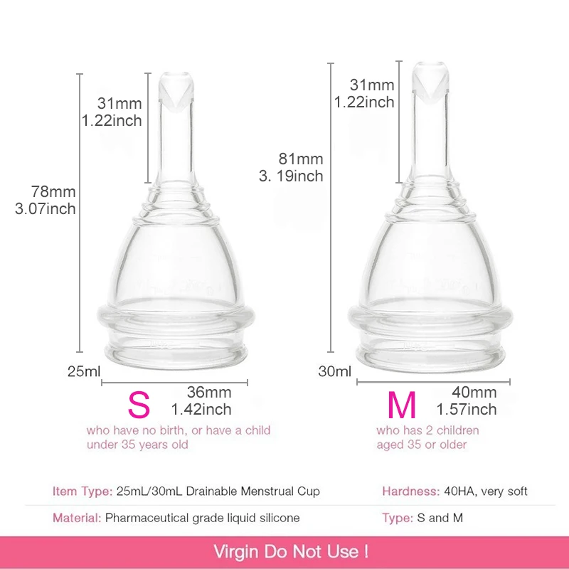 Medical Silicone Menstrual Cup With Drain Valves Menstrual Collector Super Soft Feminine Hygiene Period Cup Anti-side Leakage