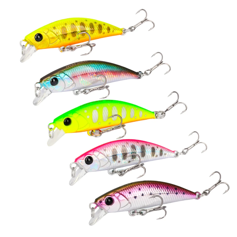 TSURINOYA 5PCS Fishing Lure 50S 5g Mini Sinking Wobblers Minnow Trout Hard Baits DW106 Jerkbait Perch Hot Sale Crankbait