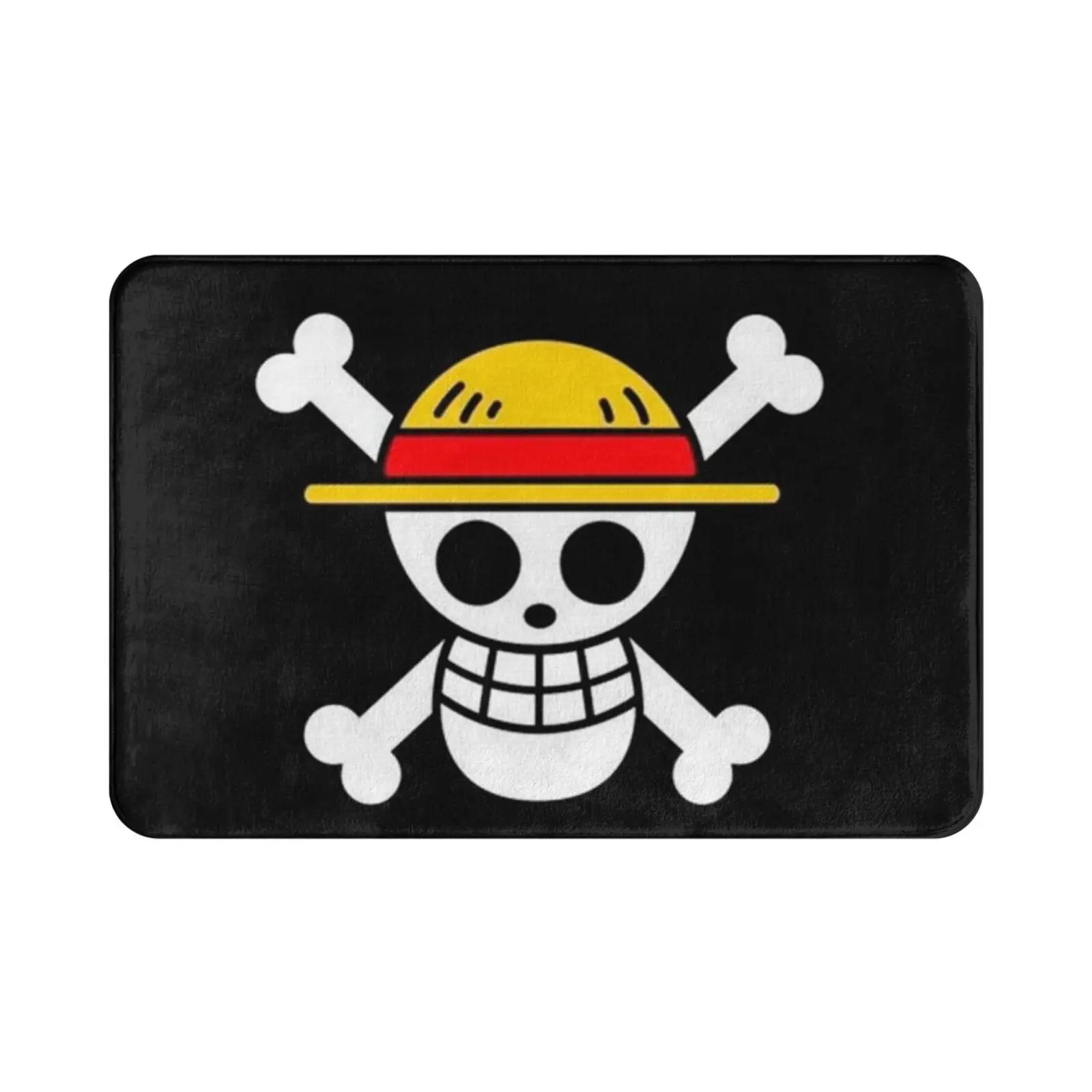 Strawhat Carpet Mat Rug Cushion Soft Non-Slip Anime Manga Strawhat Luffy Strawhat Jolly Roger Monkey D Luffy