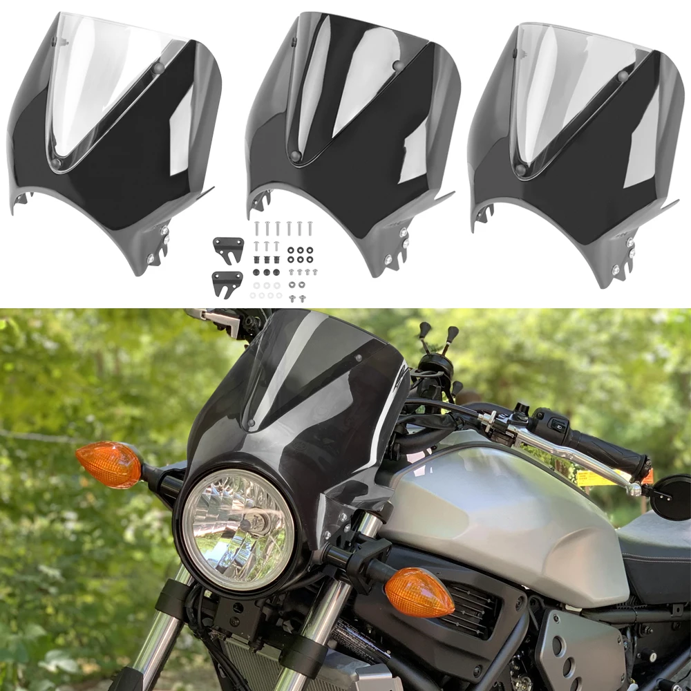 

XSR900 XSR700 Windscreen Windshield Wind Deflector For Yamaha XSR 700 900 2016-2021 2018 2019 2020 Parabrisas Motor Accessories