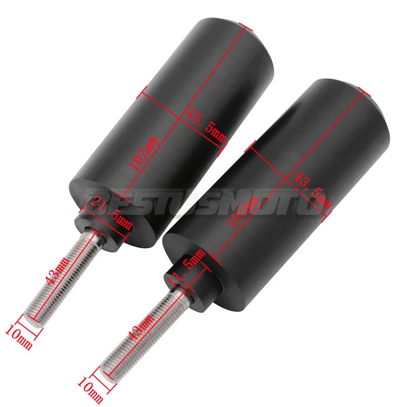 Motorcycle Black Carbon No Cut Frame Sliders Crash Falling Protection For Yamaha FZ6 FZ600 2004-2008 2005 2006 2007