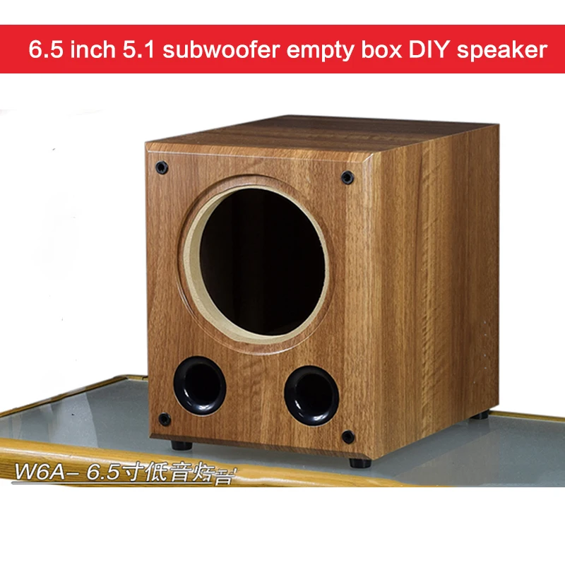 6.5 Cal Subwoofer puste pudełko Shell DIY głośnik puste drewniane pudełko pasywny głośnik Subwoofer Shell z skrzynka przyłączowa pokrywa z siatki