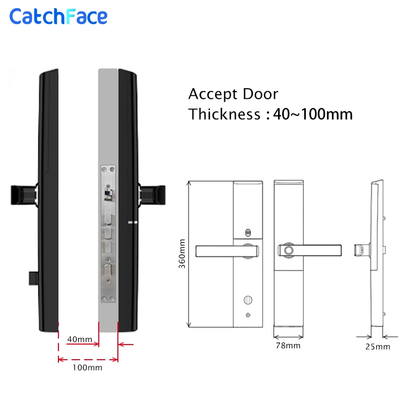 Tuya Fingerprint Smart Door lock  Wifi Code RFID Card Key Digital Electronic Lock with Doorbell Deadbolt Lock For Home Security